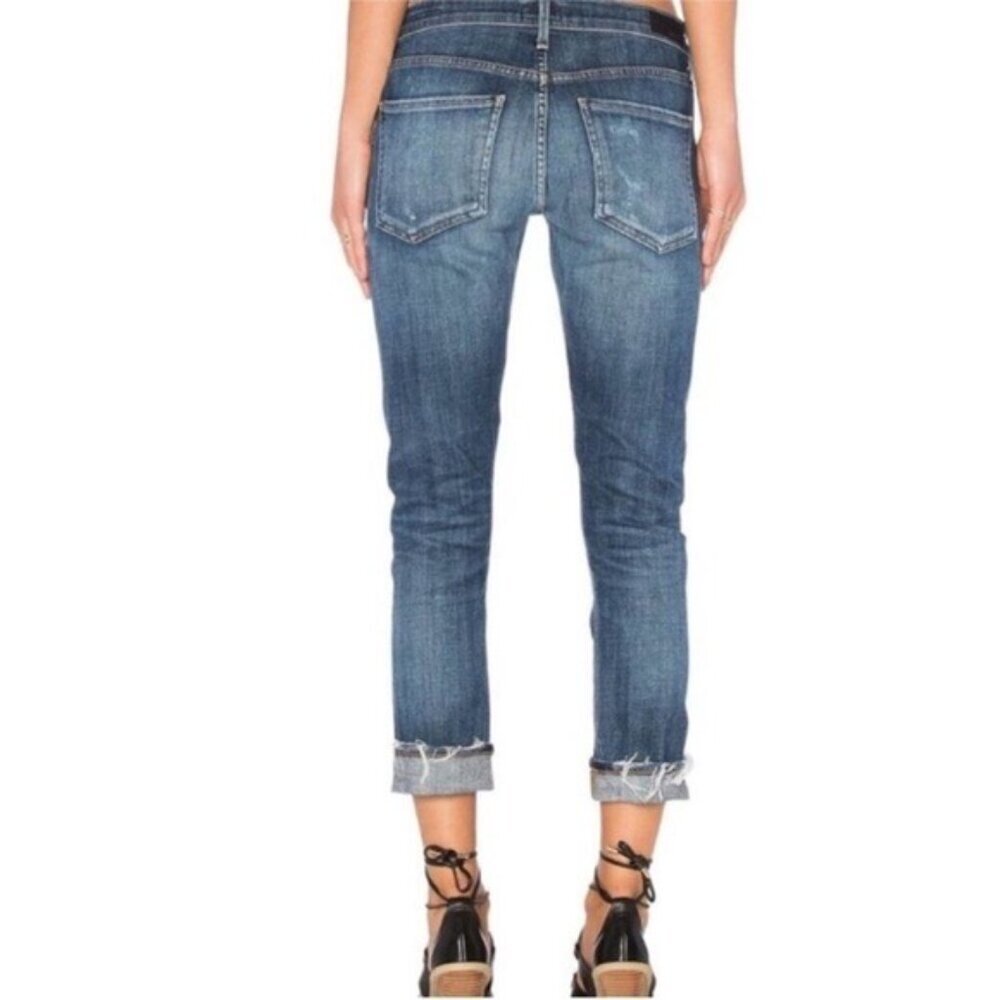 Agolde Isabel Slim Boyfriend Ankle In Starwood Distressed Size 30 View 3